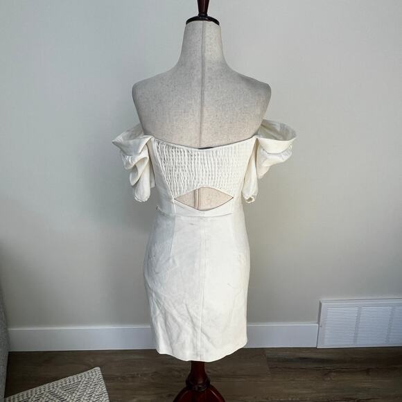 FRENCH CONNECTION Women's Whisper Cutout Dress Size 0 In Summer White - Picture 4 of 12